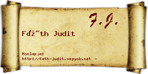 Fáth Judit névjegykártya